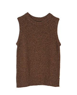 lexington fw20 22031408 247 nok1495 Lexington strikket vest brun merino alpakka